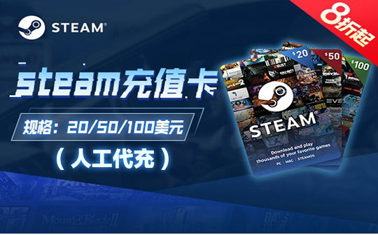 Steam充值卡-20美金（人工代充）