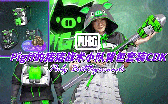 PUBG Pigff的猪猪战术小队背包套装（CDK）