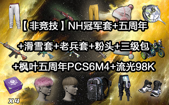 【非竞技】PUBG皮肤账号N （粉头+包）