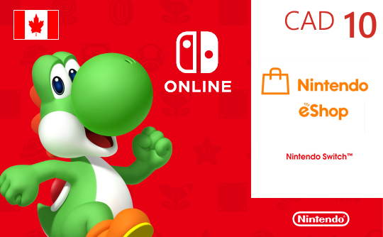 Nintendo eShop 10加元充值卡/礼品卡